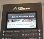 Digital Signage content at Place Ville Marie